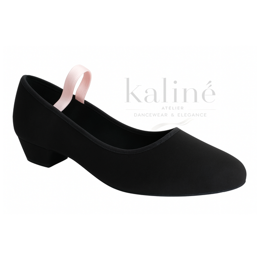 Scarpa tela carattere/rad tacco 2,5 cm.